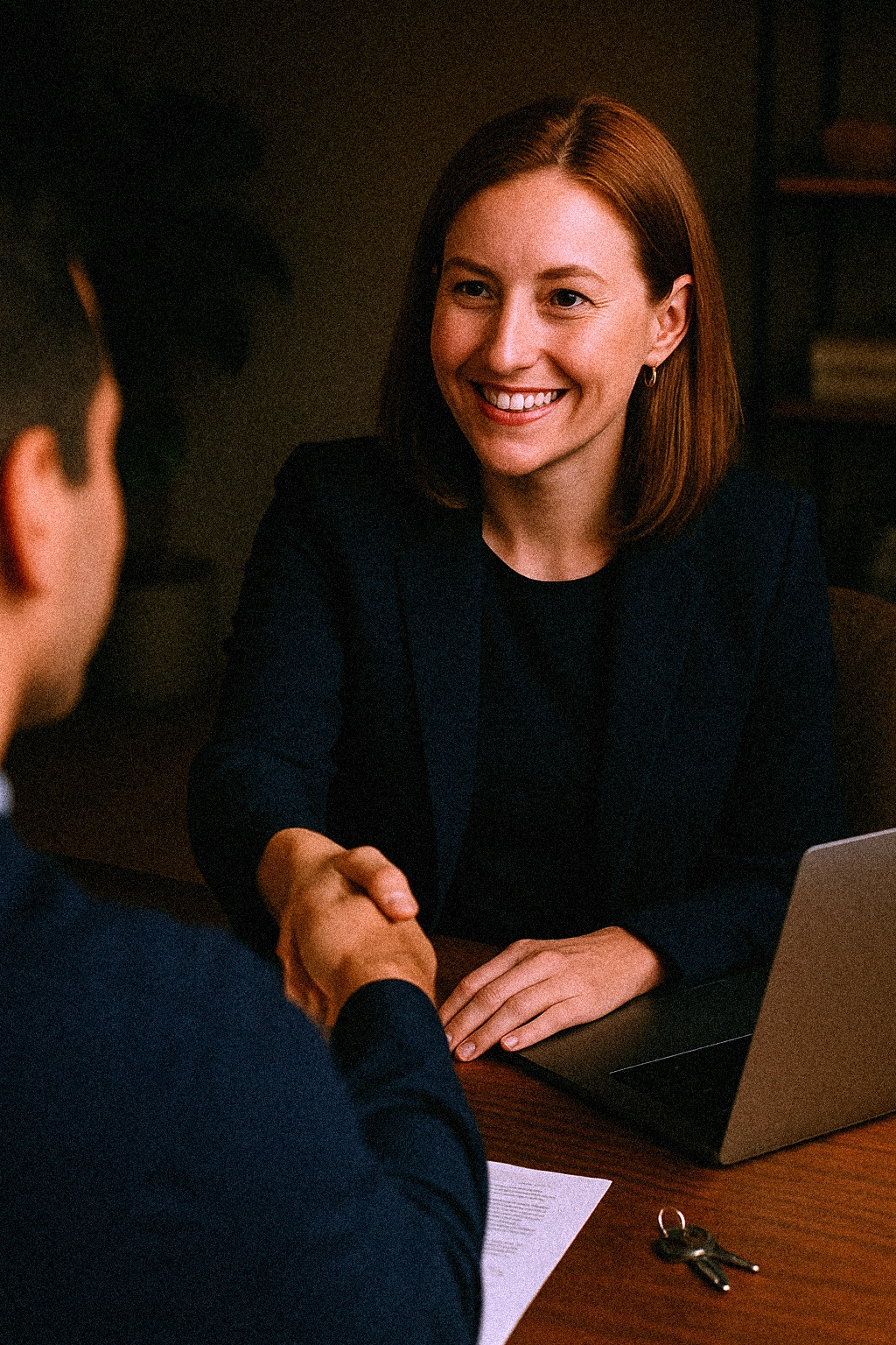 Loan officer meeting with client